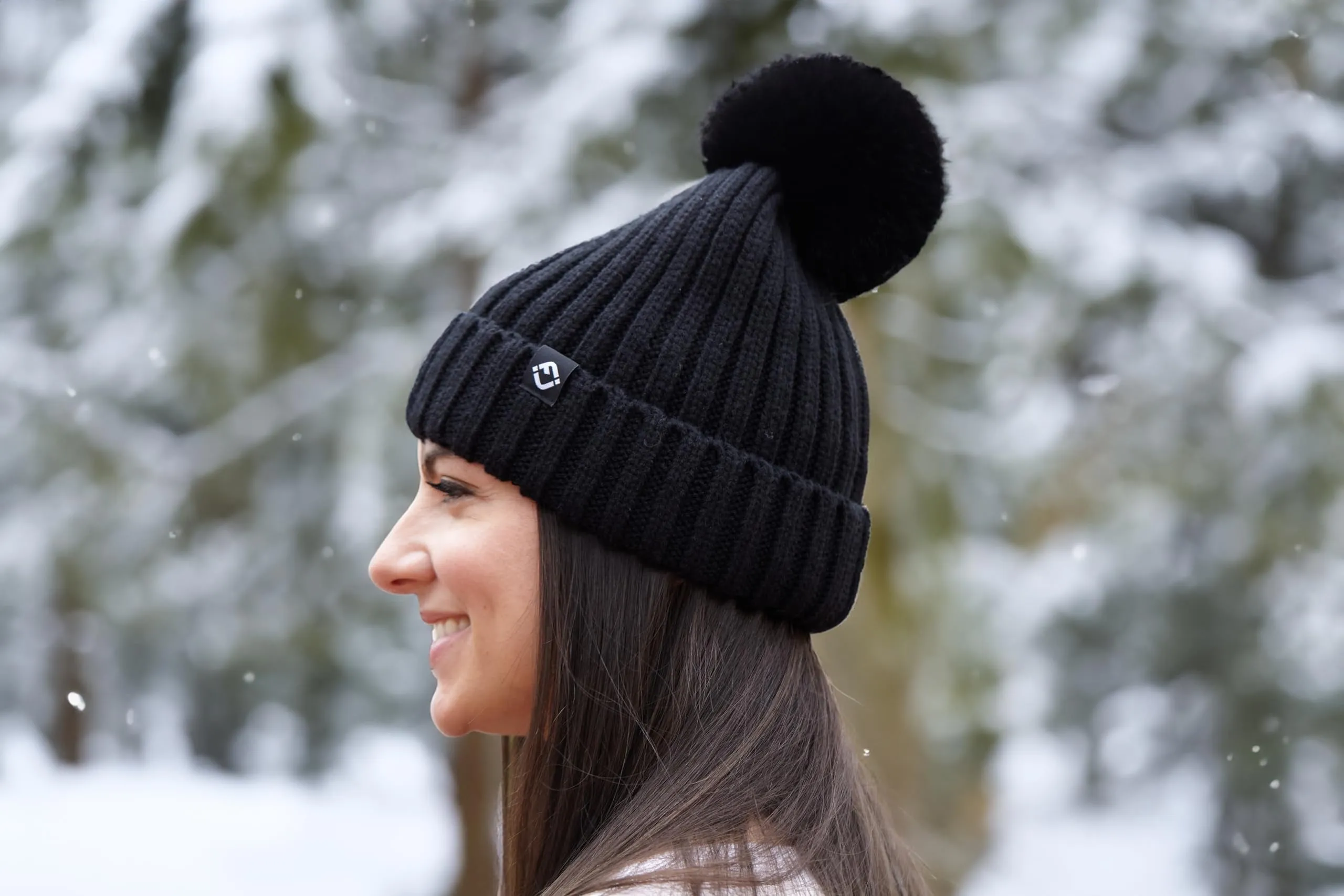 Detachable Faux Fur Pom Beanie by Funky Junque