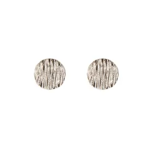 Disc Earrings | White Gold