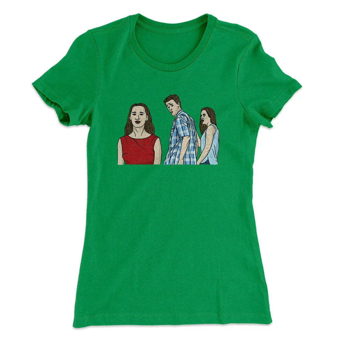 Distracted Boyfriend Meme Funny Women's T-Shirt