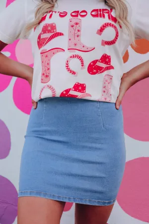 Dixie Denim Mini Skirt - Dark Blue