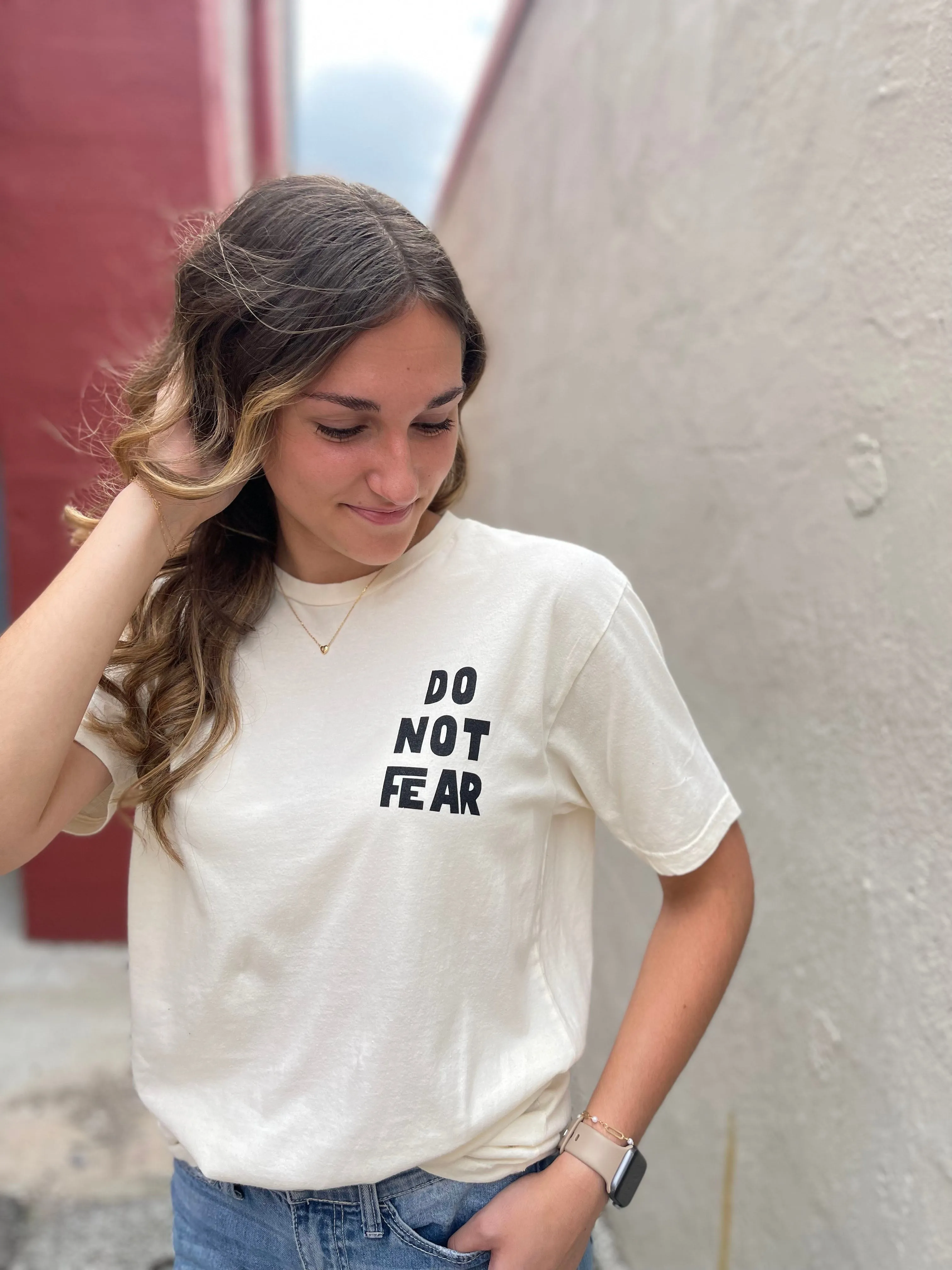 Do Not Fear Tee in Natural