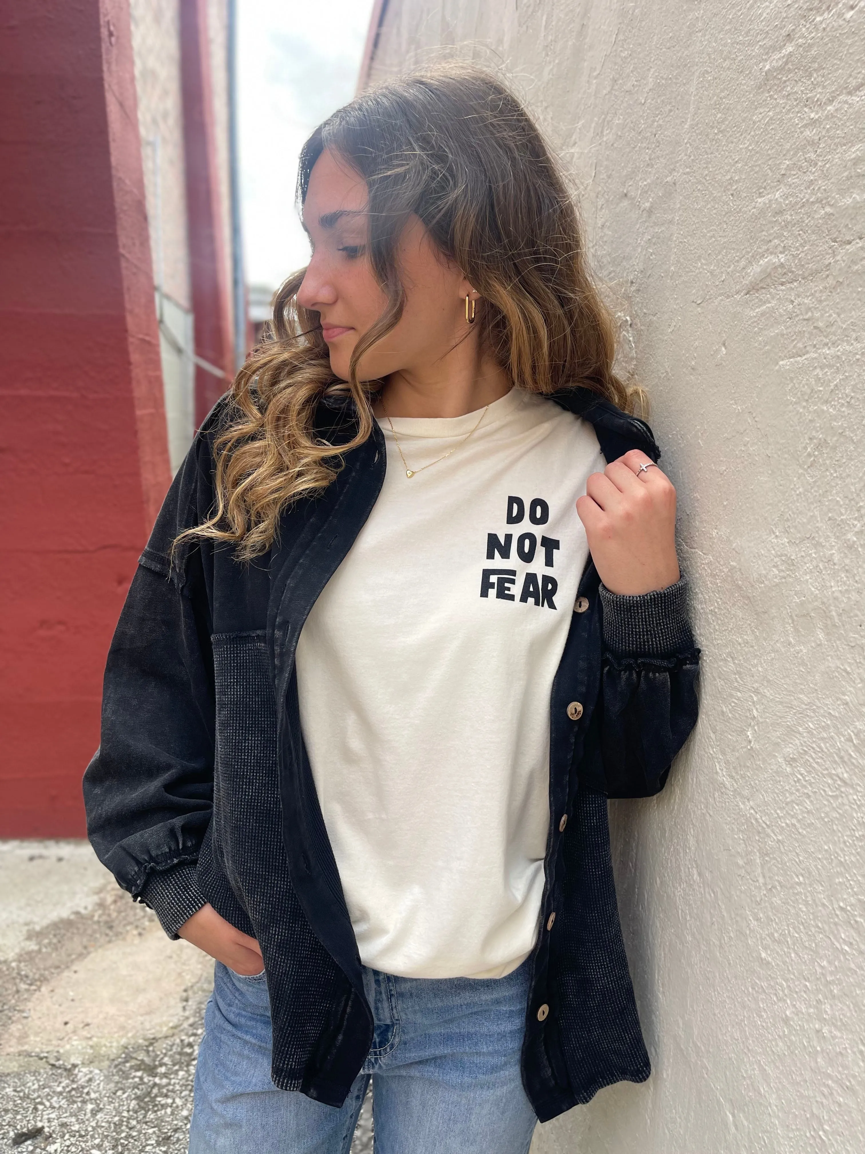 Do Not Fear Tee in Natural