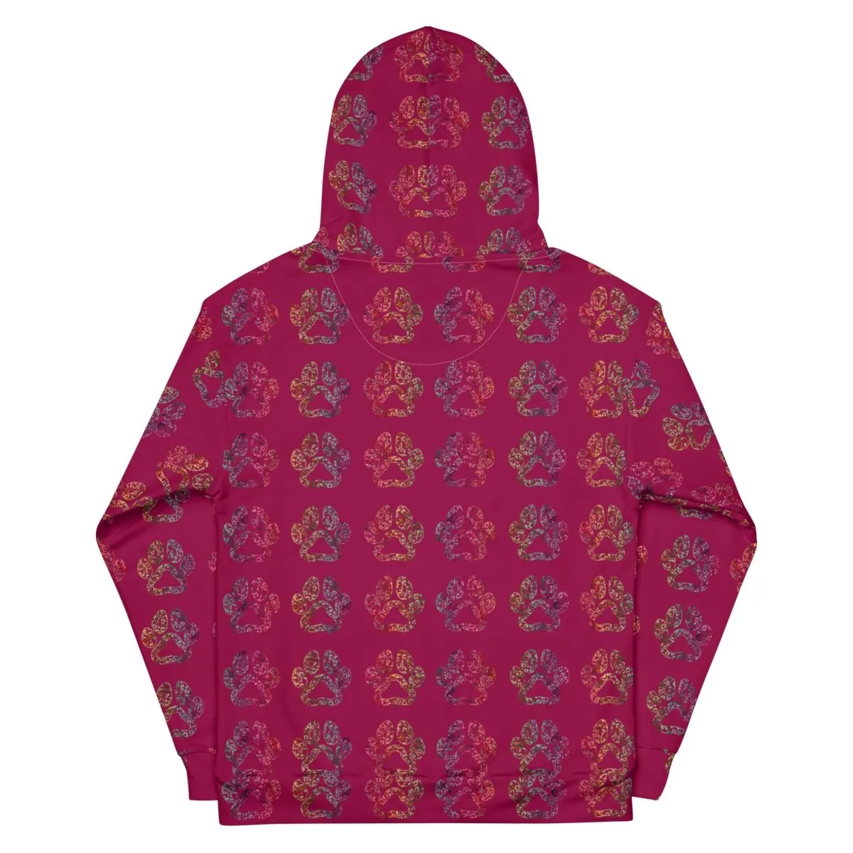 Dog Mom Burgundy Paw Prints Hoodie