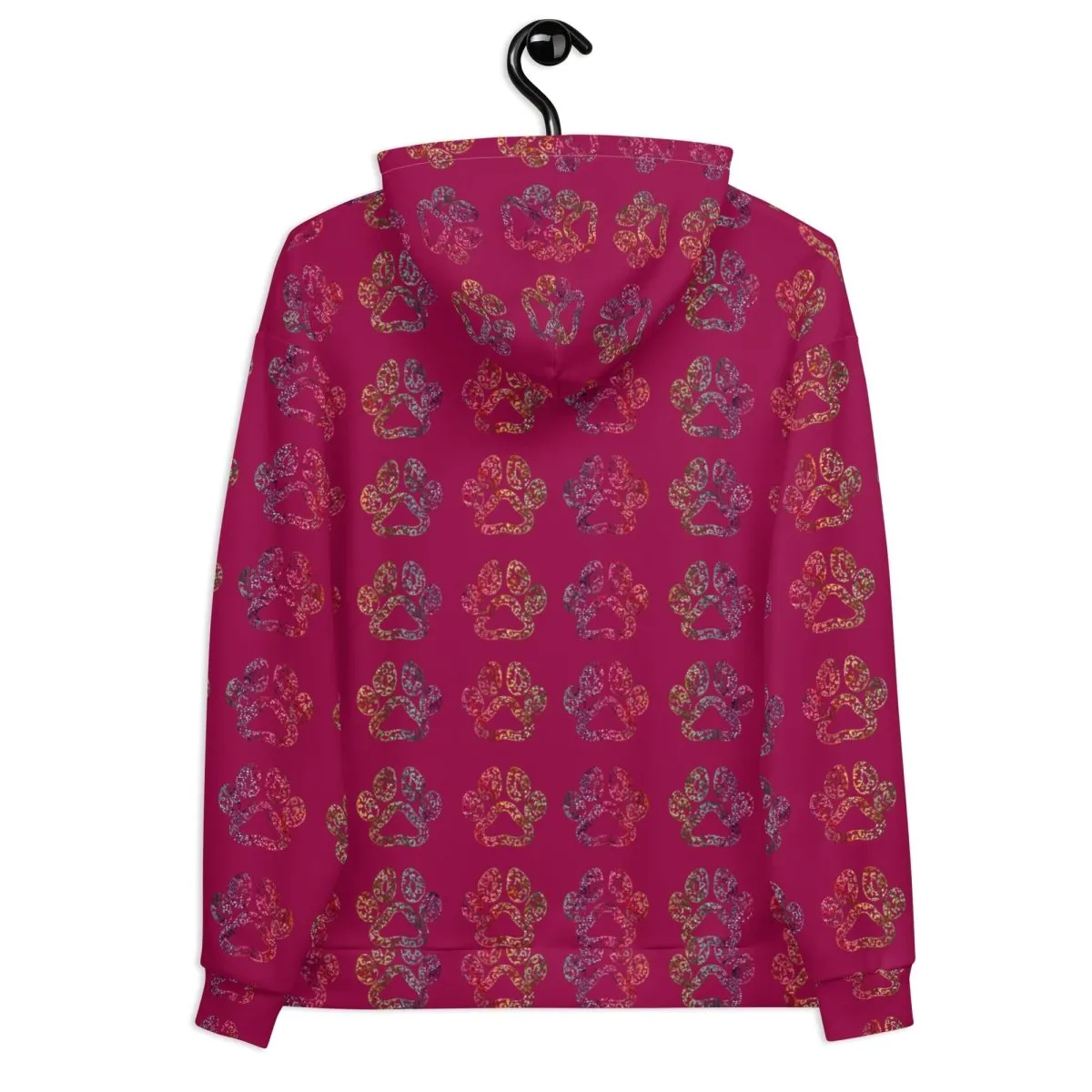 Dog Mom Burgundy Paw Prints Hoodie