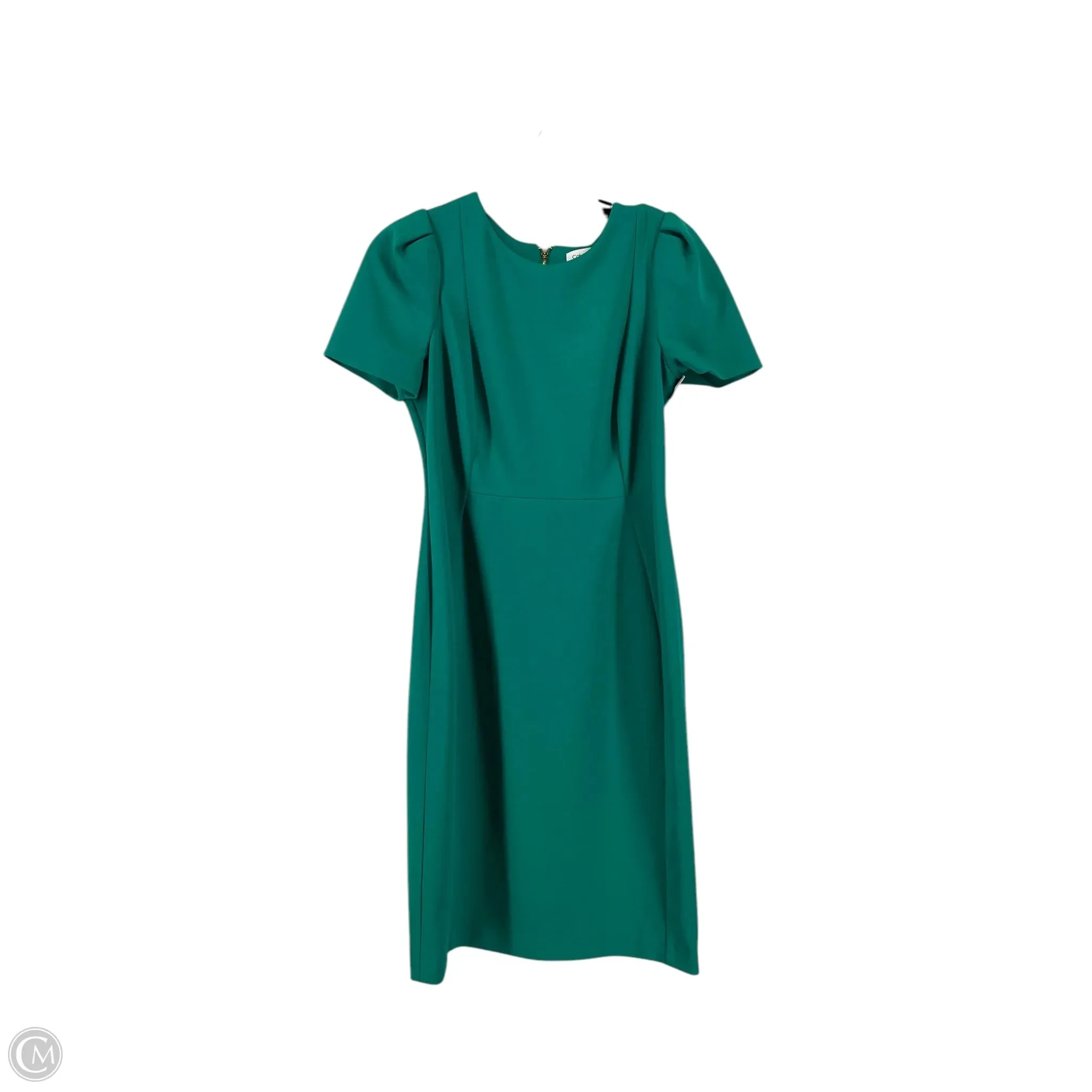 Dress Work By Calvin Klein In Green, Size: 10