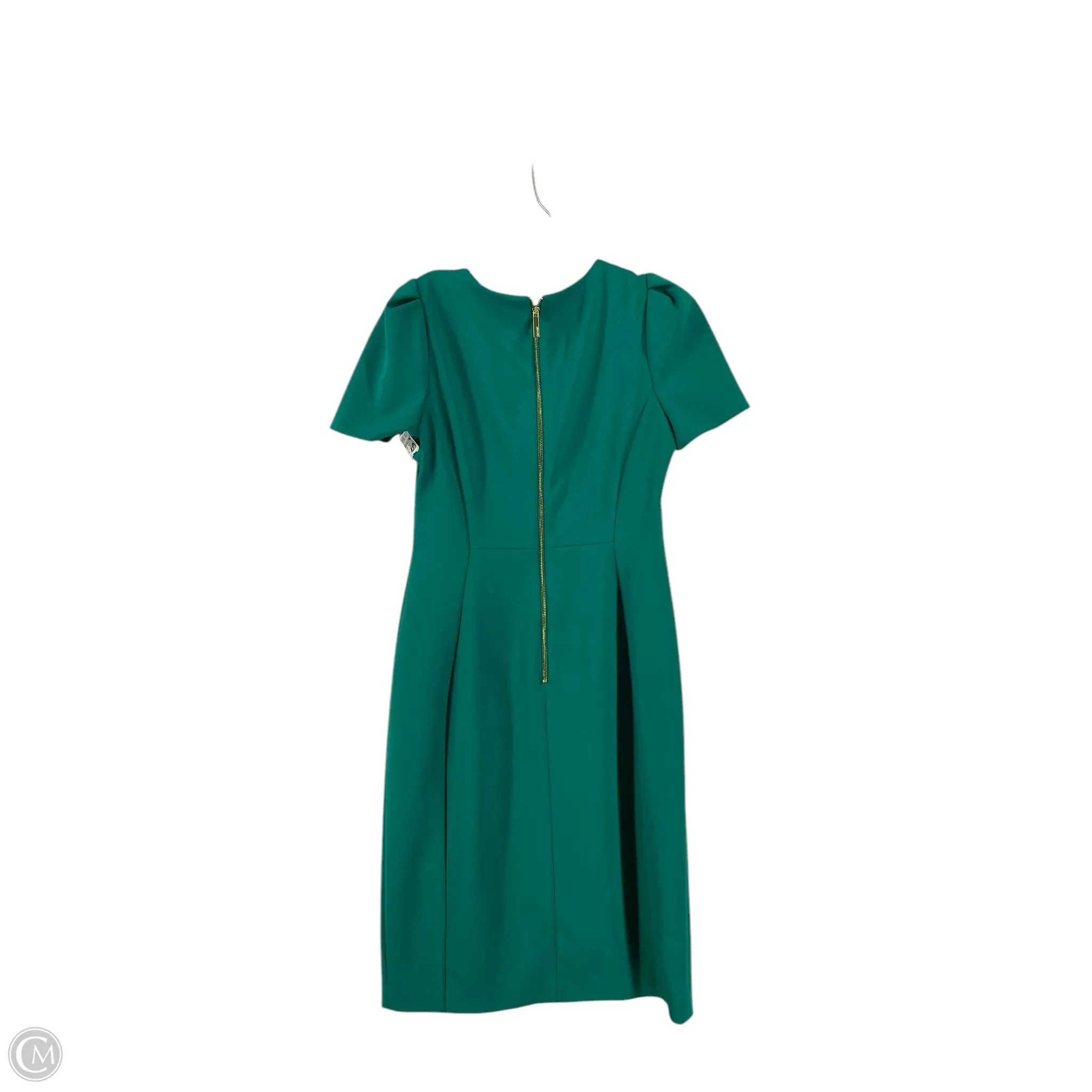 Dress Work By Calvin Klein In Green, Size: 10