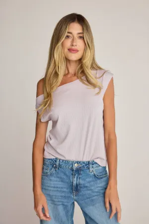 Drop Shoulder Top -  Lilac