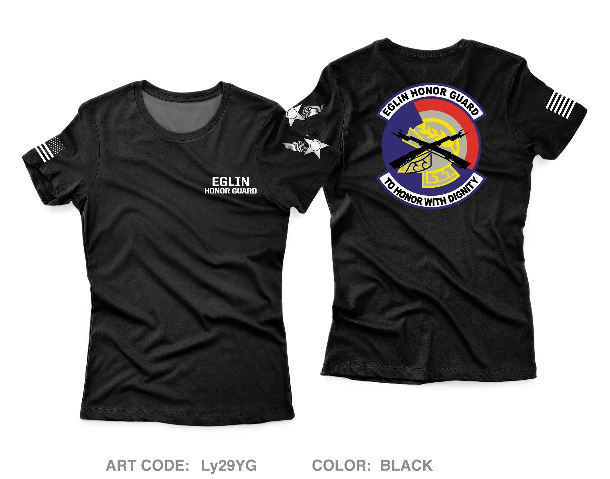 Eglin Honor Guard Core Women's SS Performance Tee - Ly29YG