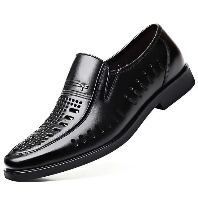 EleganzMann Sommer Business Echtleder-Schuhe
