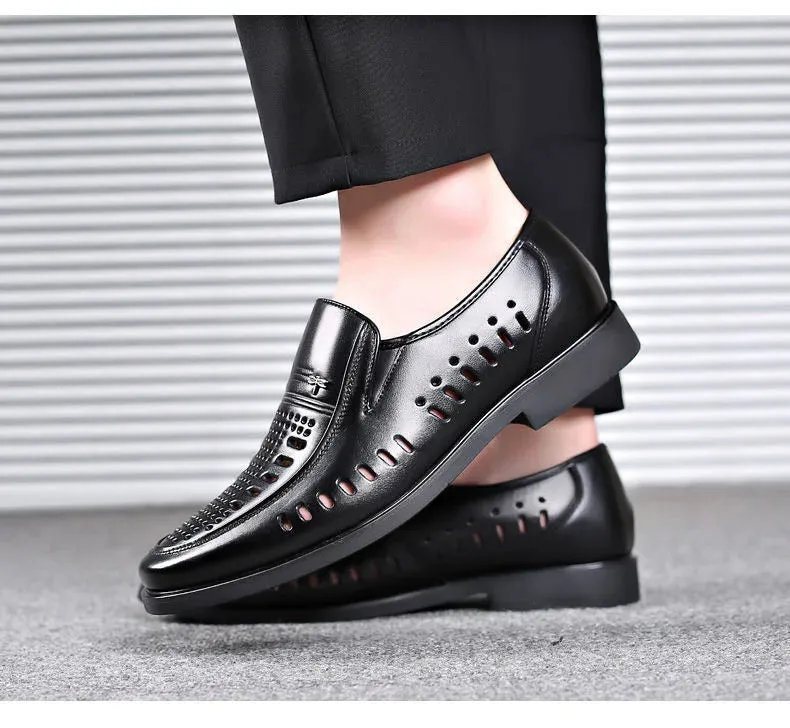 EleganzMann Sommer Business Echtleder-Schuhe