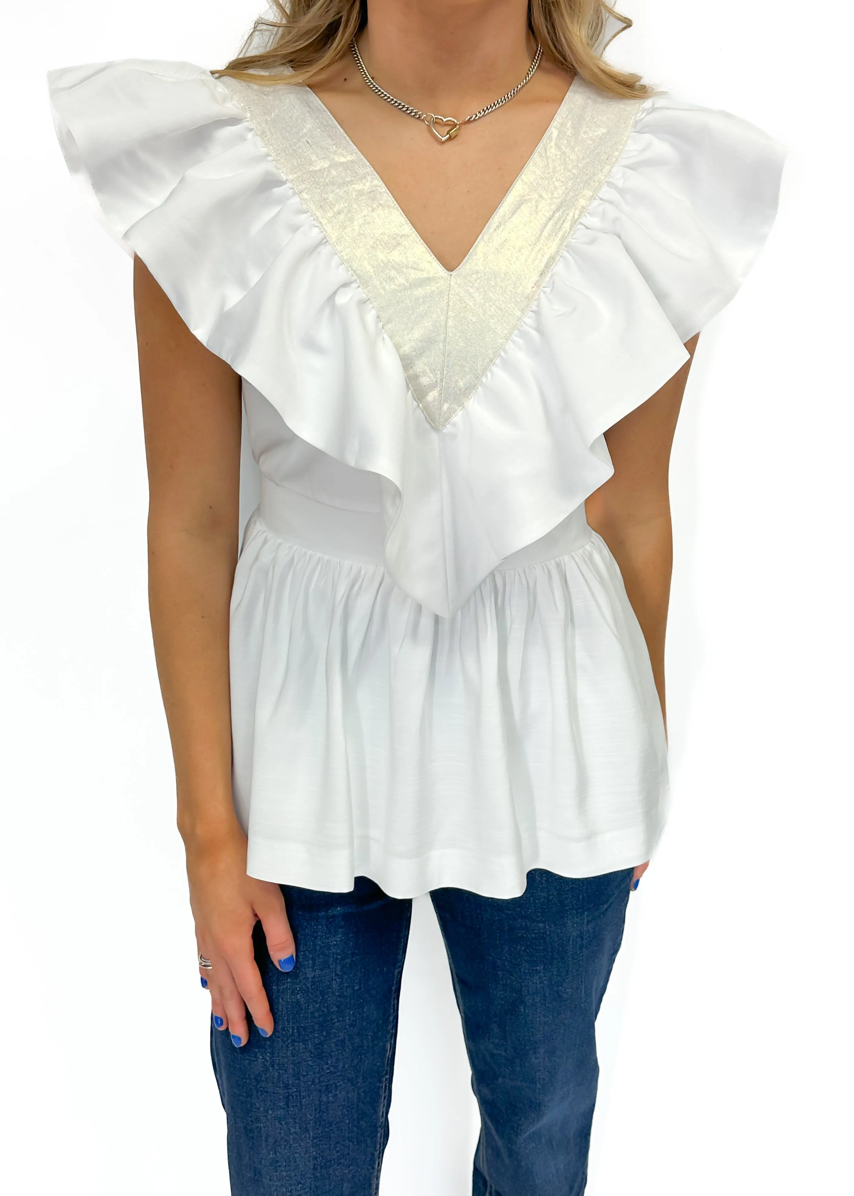 Emily McCarthy Camille Tank - White Gold