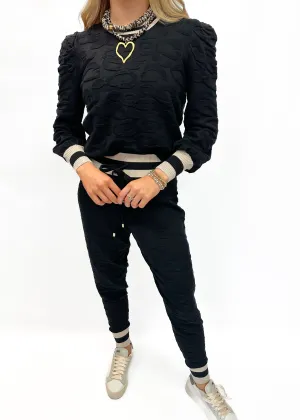 Emily McCarthy Downtown	Jogger - Black Knit Cheetah