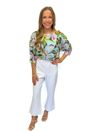 Emily McCarthy Saylor Pant - White Ponte