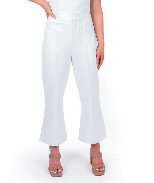 Emily McCarthy Saylor Pant - White Ponte