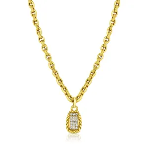 Estate Judith Ripka 18kt Yellow Gold Diamond Necklace