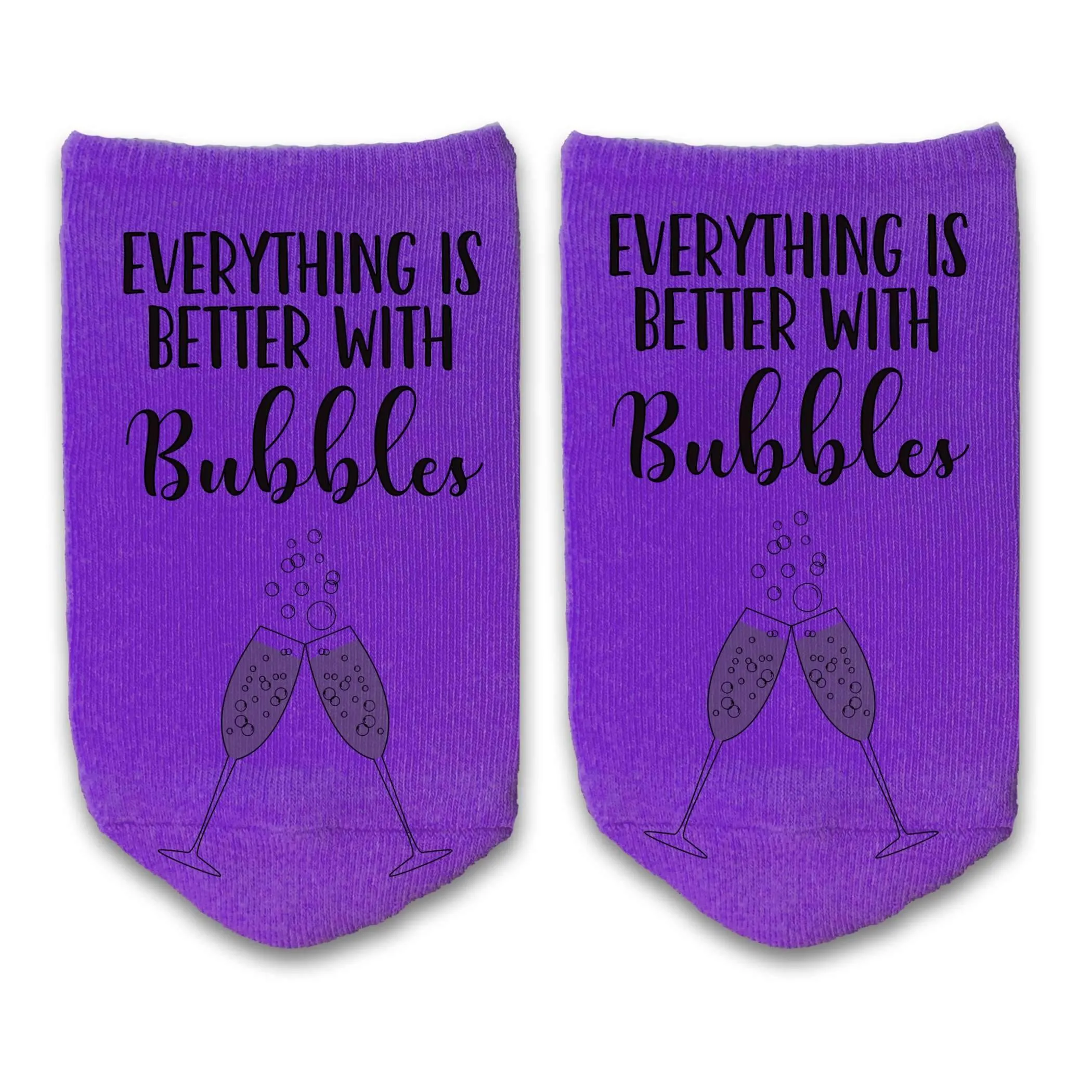 Everything Is Better With Champagne Bubbles on Socks