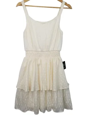 Express Cream/Gold Sleeveless Dress