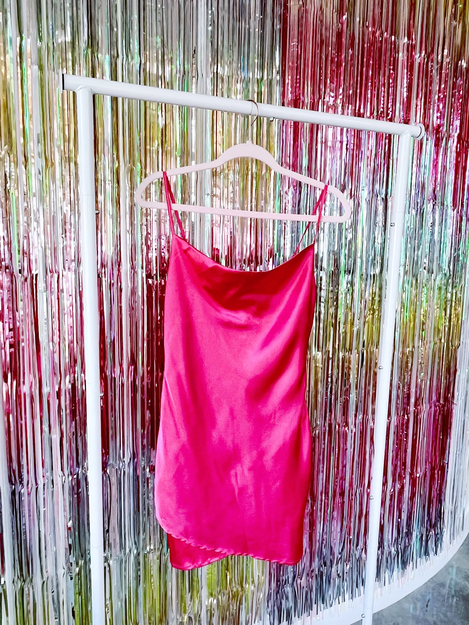 Extra Flirty Satin Mini Dress
