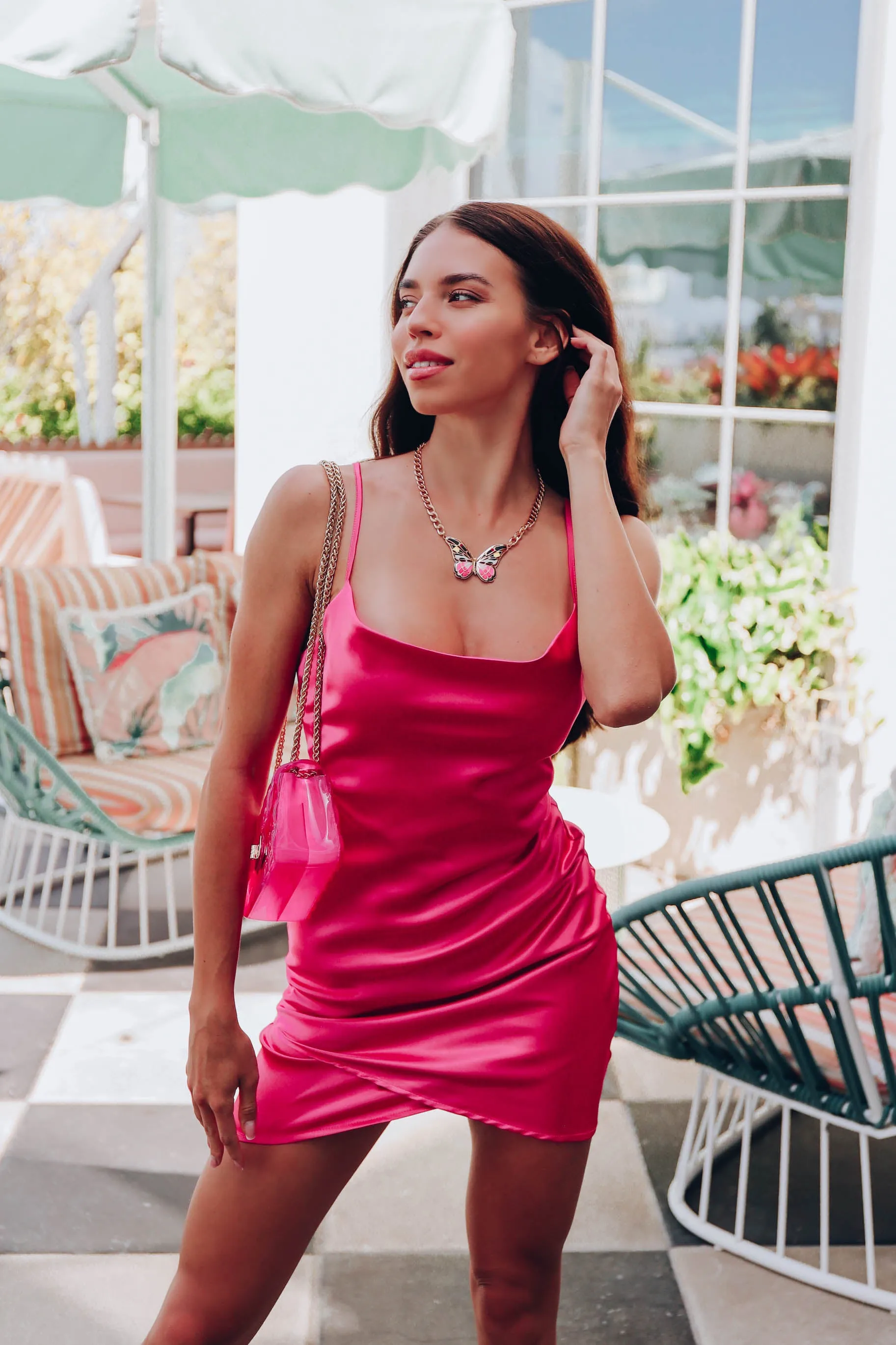 Extra Flirty Satin Mini Dress