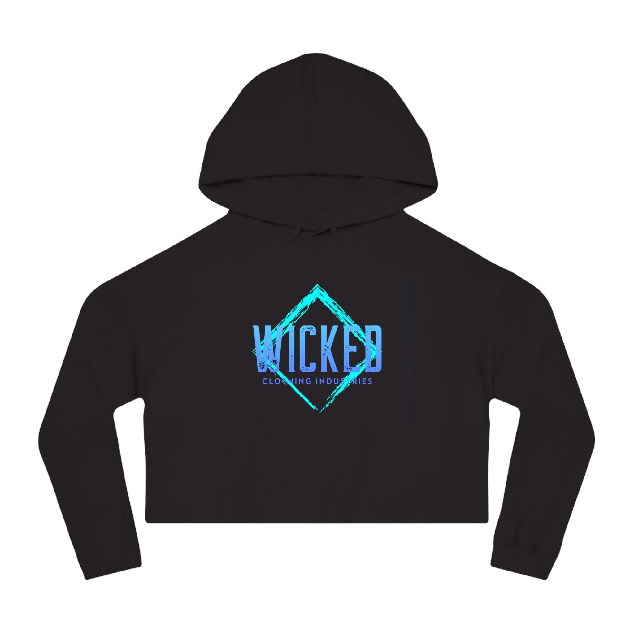 Faded Out Ocean/ Cropped Hoodie
