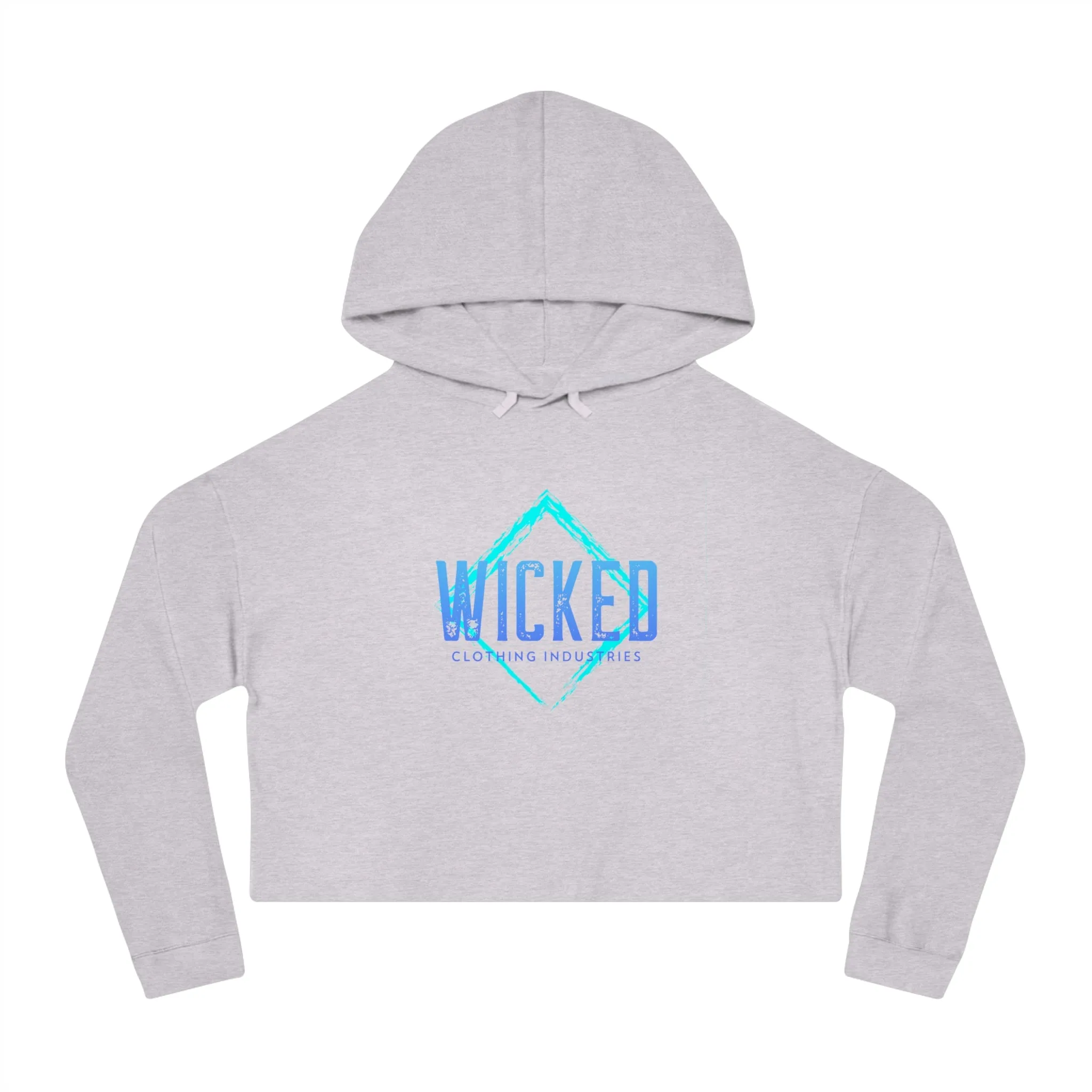 Faded Out Ocean/ Cropped Hoodie