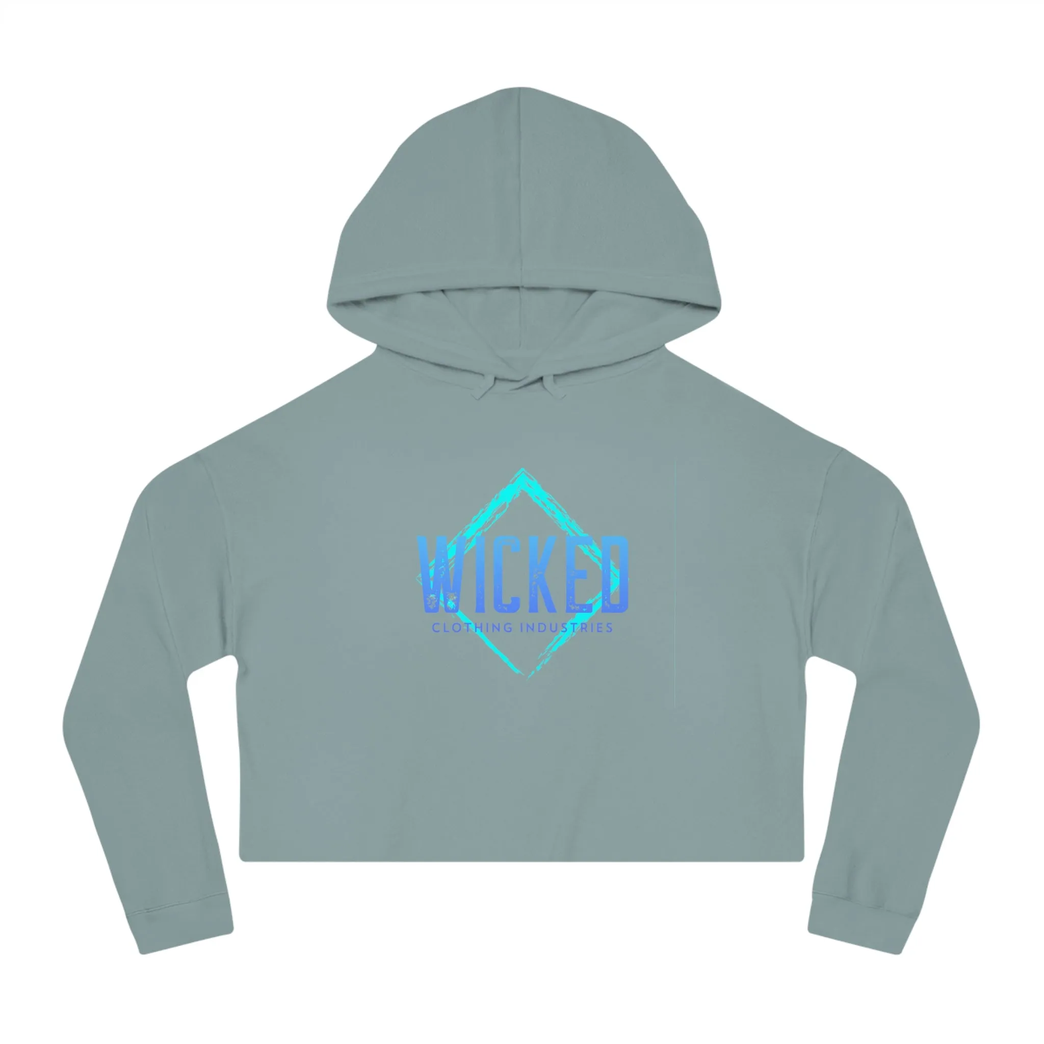 Faded Out Ocean/ Cropped Hoodie