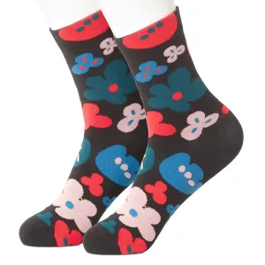 Fantasy Flower Black Women's Socks