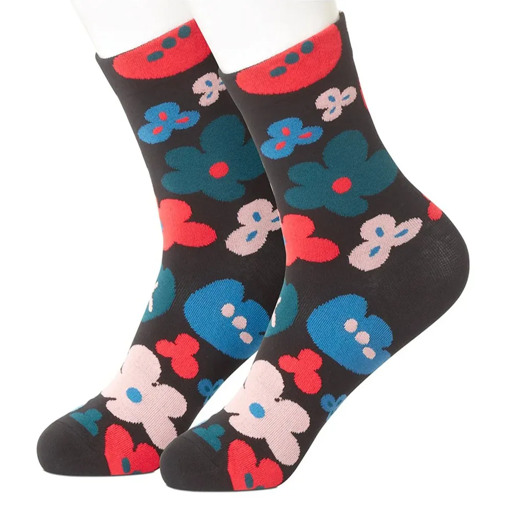 Fantasy Flower Black Women's Socks