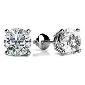 Fat Natural Earth Mined Diamond Studs Women's Earrings