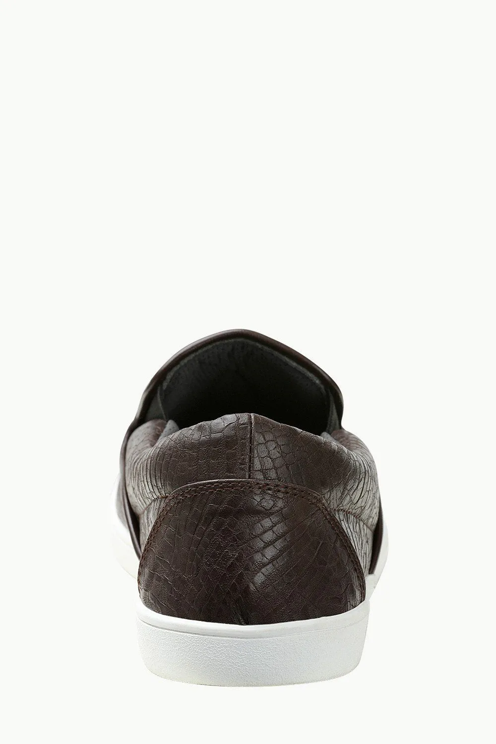 Faux Leather Loafer Plimsolls