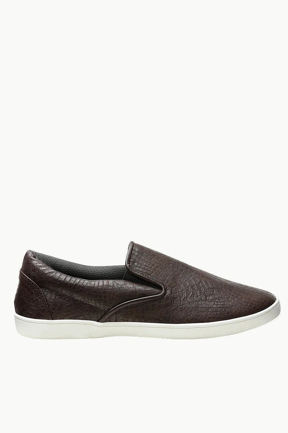 Faux Leather Loafer Plimsolls