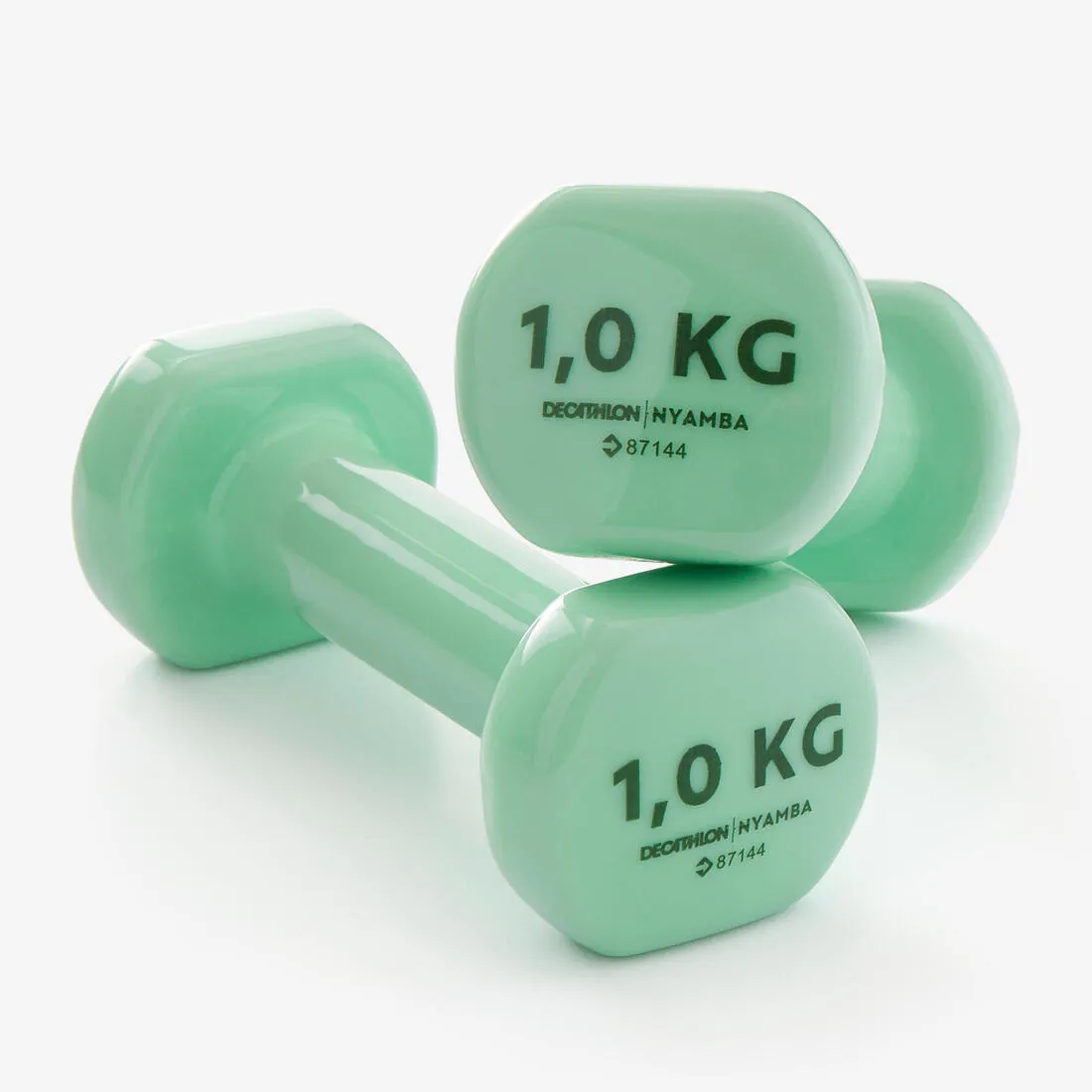 Fitness 1 kg Dumbbells Twin-Pack - Green