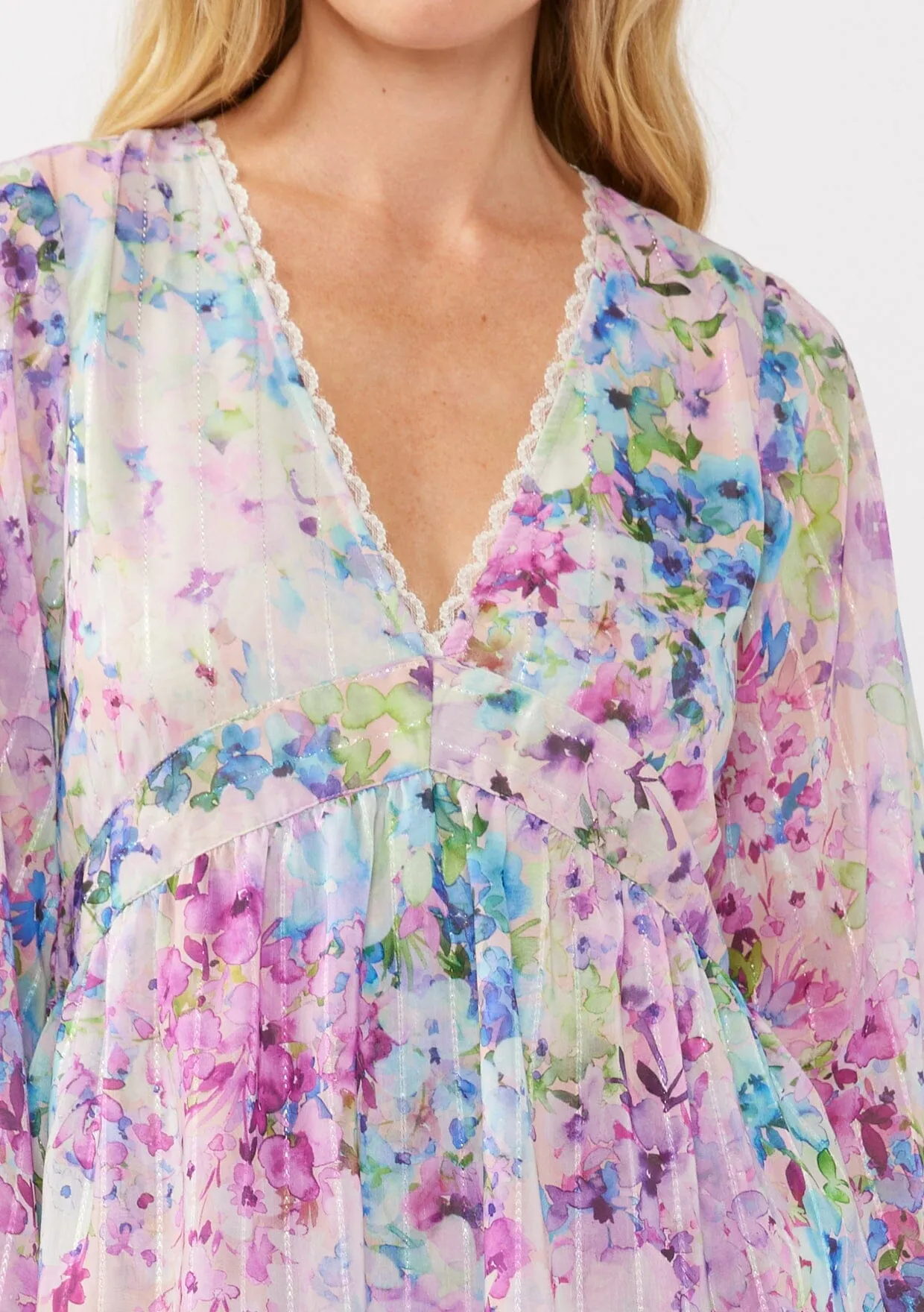 Floral Muse Tiered Mini Dress