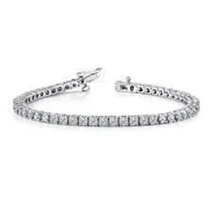 Formal Women's Natural Lab Grown Diamond Tennis Bracelet