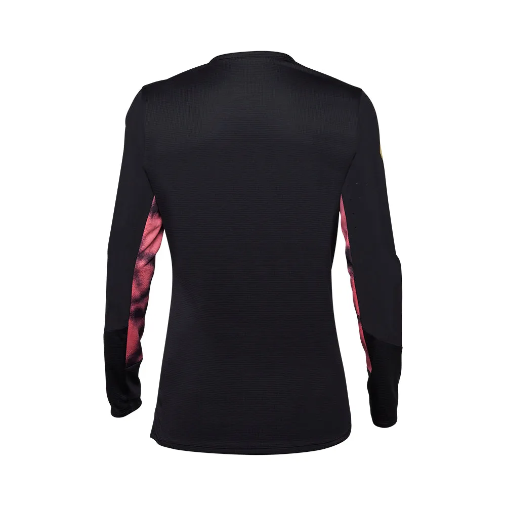 Fox Womens Defend Ls Jersey Taunt - Black