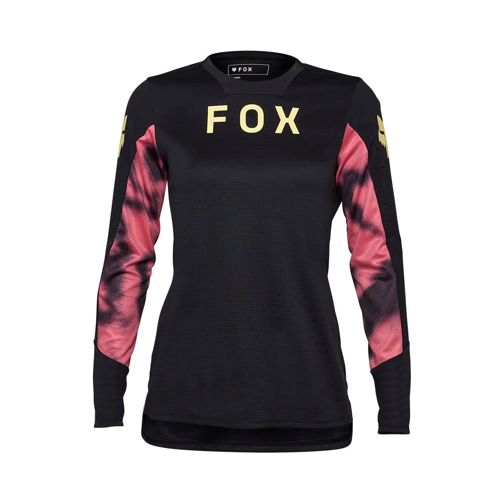 Fox Womens Defend Ls Jersey Taunt - Black