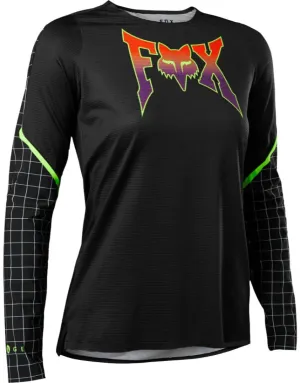 Fox WOMENS FLEXAIR LS JERSEY CELZ - Black