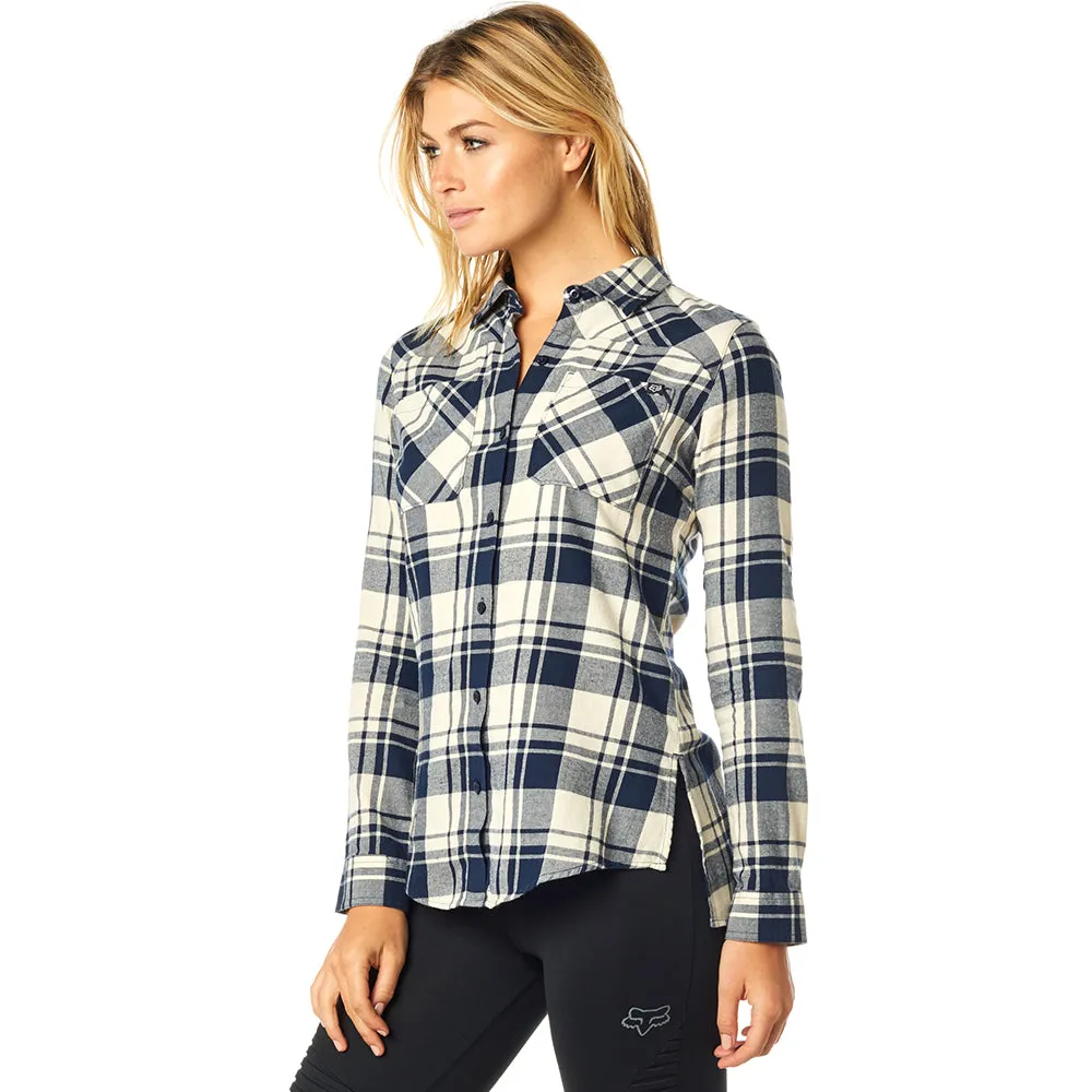 Fox Womens Flown Flannel L/S Shirt - Sand