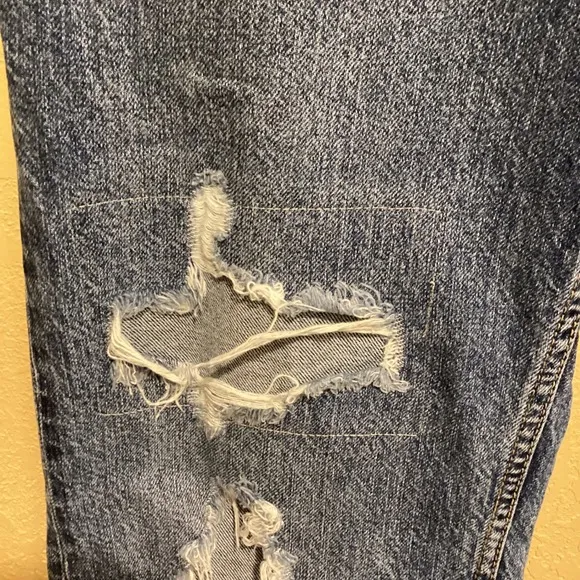 Free People CRVY Highly Distressed High Rise Women's Jeans Straight Leg Size 27