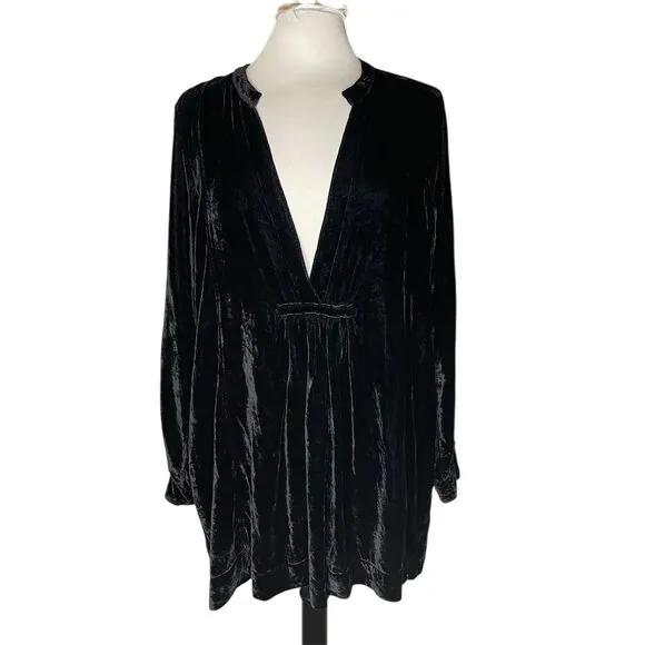 Free People x CP Shades Women's Black Velvet Tunic Dress Size M