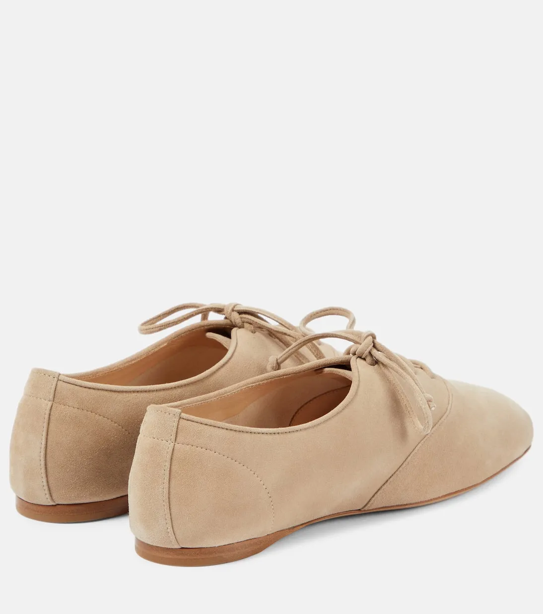 Gabriela Hearst leather maya lace-up ballet flats, beige