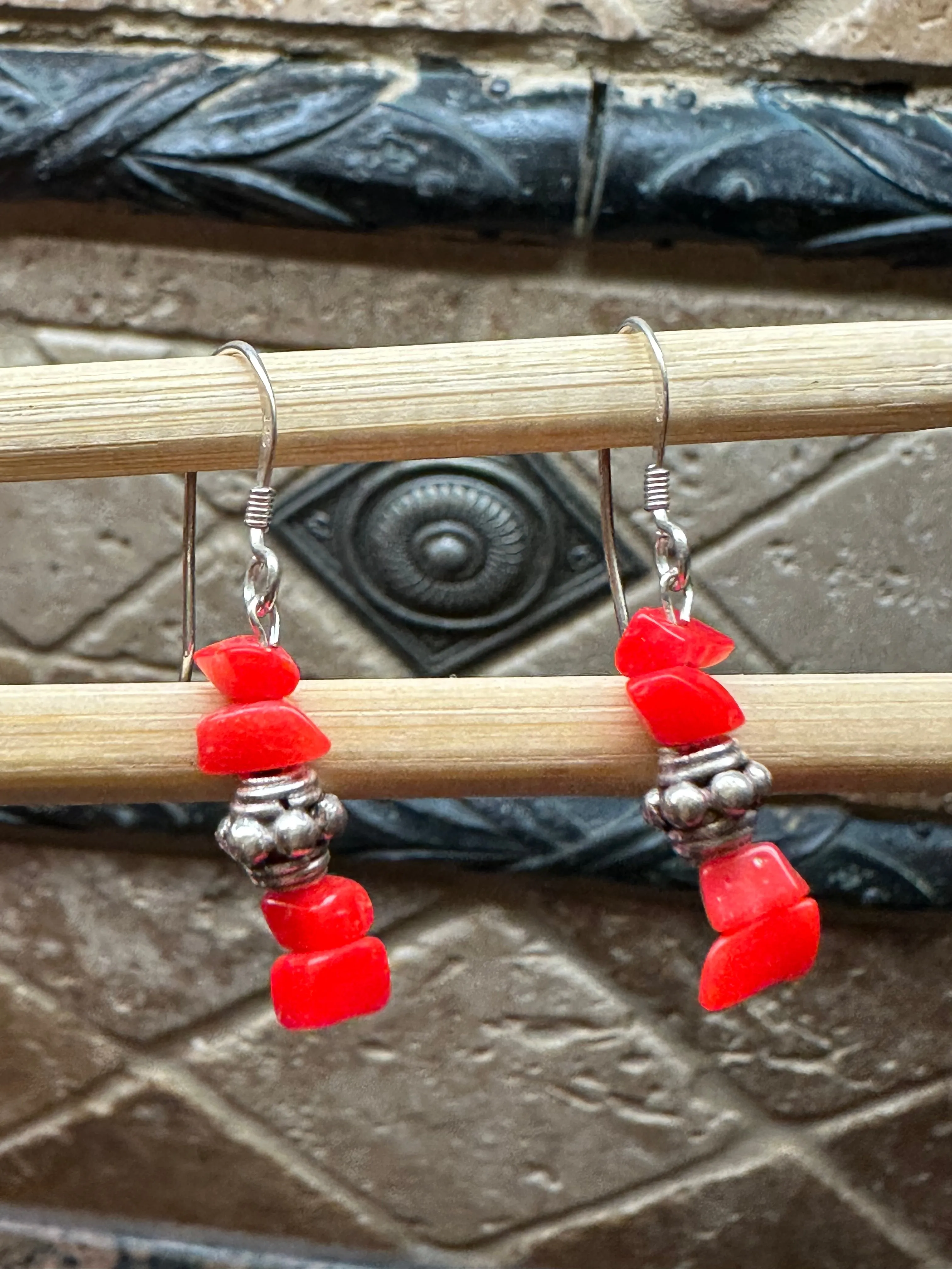 Genuine Carnelian 925 Solid Sterling Silver Earrings 25mm