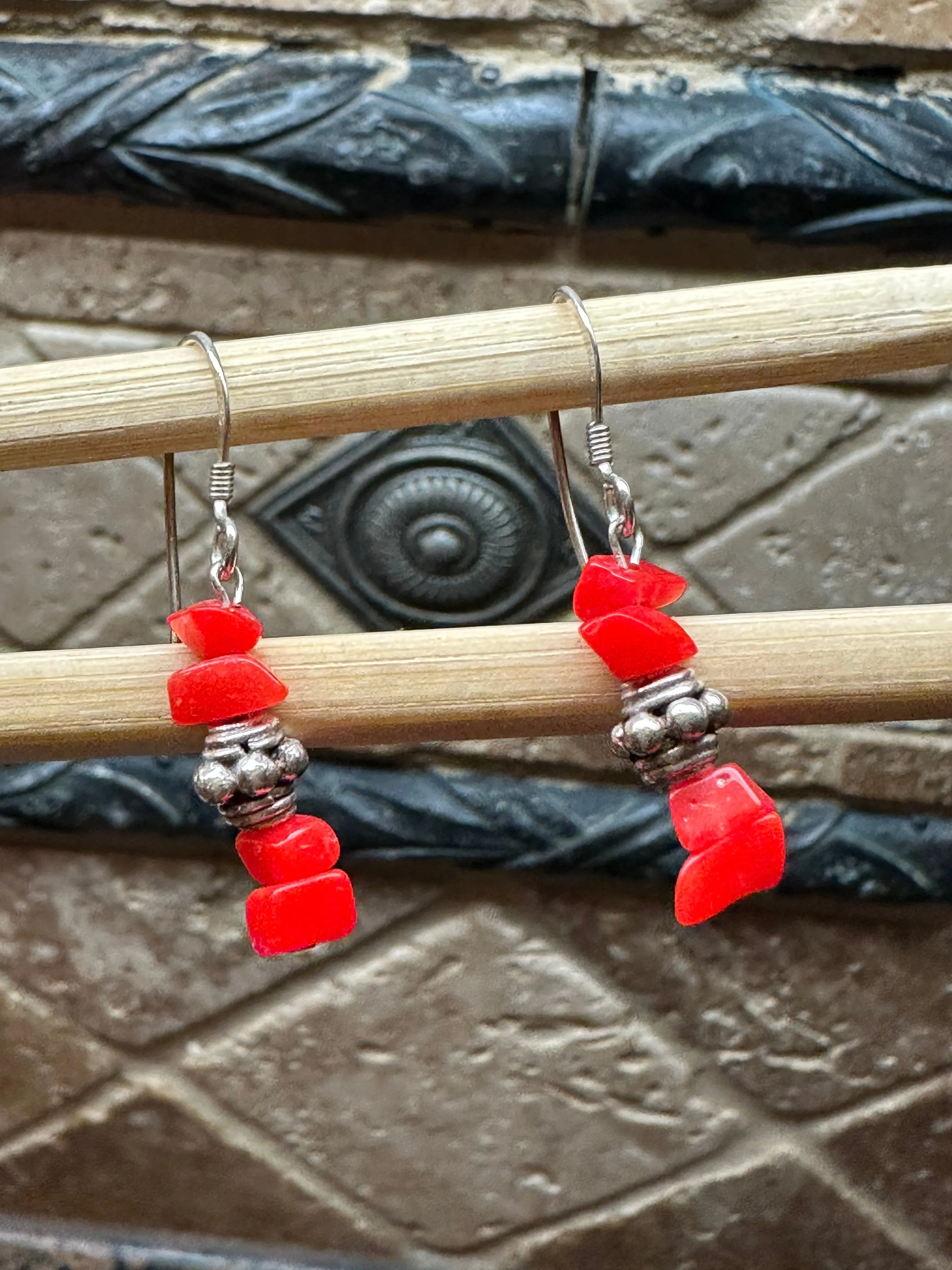 Genuine Carnelian 925 Solid Sterling Silver Earrings 25mm