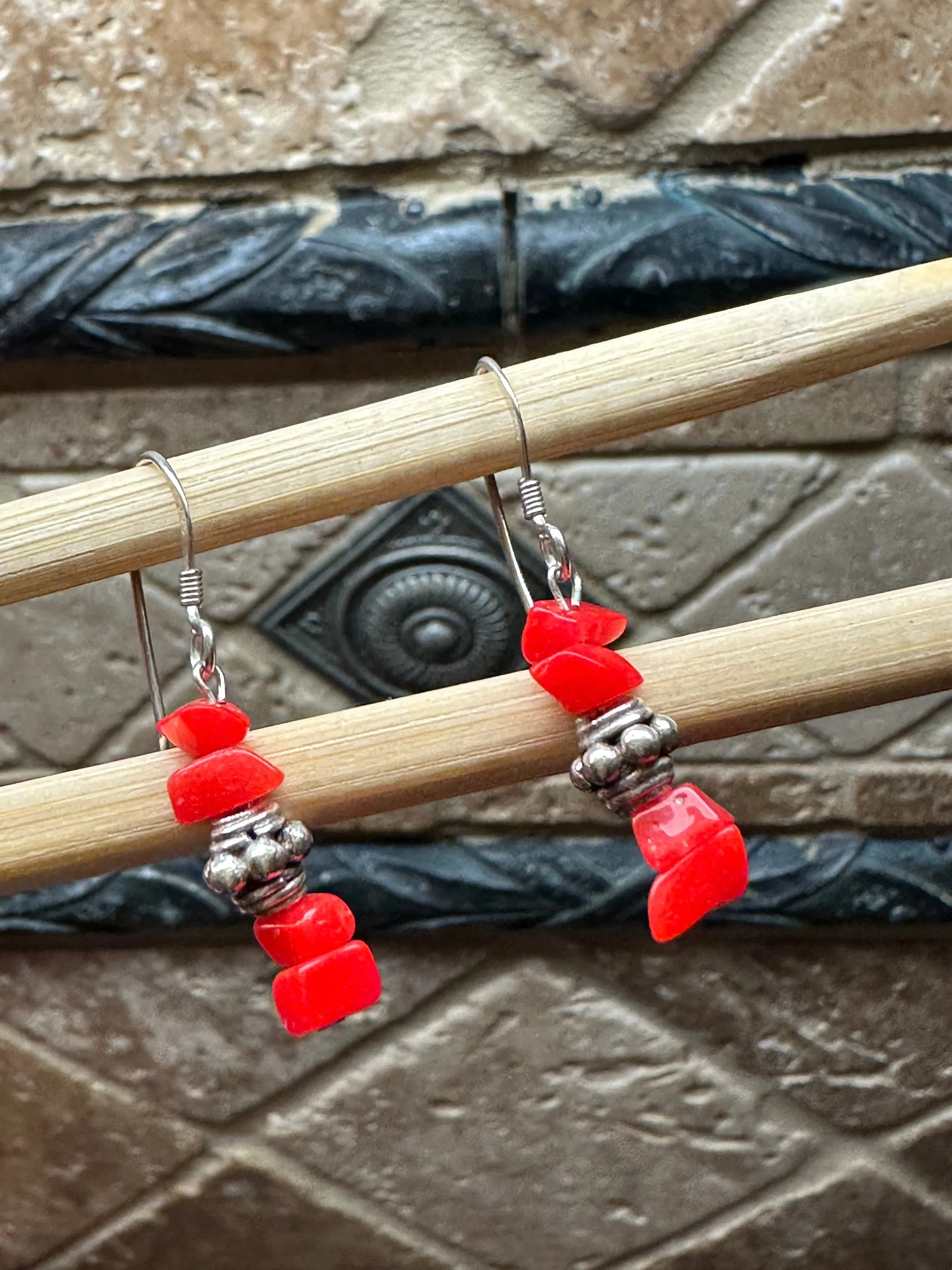 Genuine Carnelian 925 Solid Sterling Silver Earrings 25mm