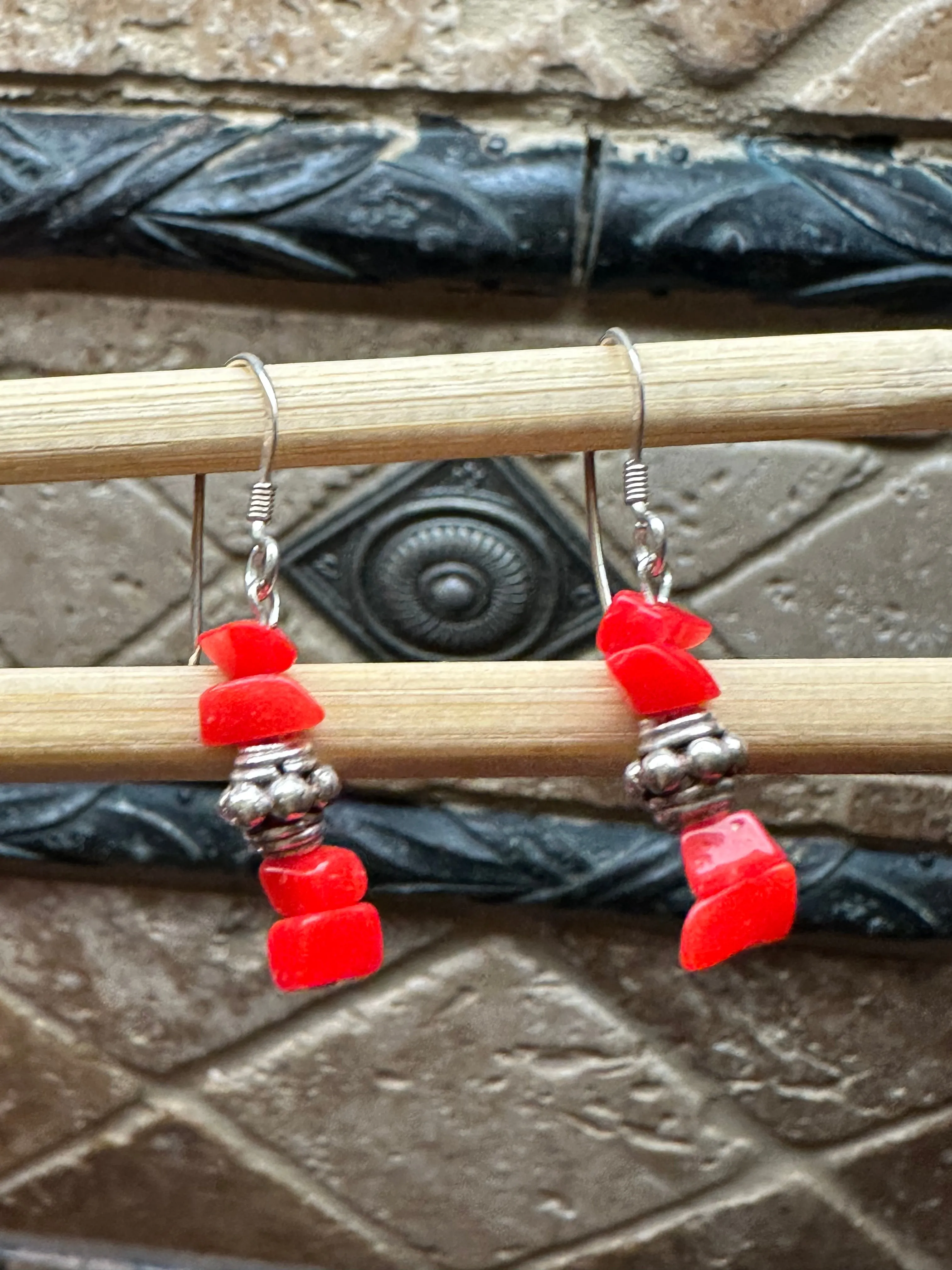 Genuine Carnelian 925 Solid Sterling Silver Earrings 25mm