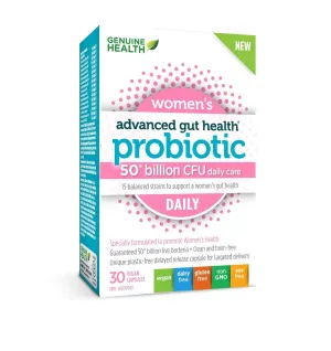 Genuine Health Advanced Gut Health Probiotic Women's Daily 50 Billion CFU (VCaps)