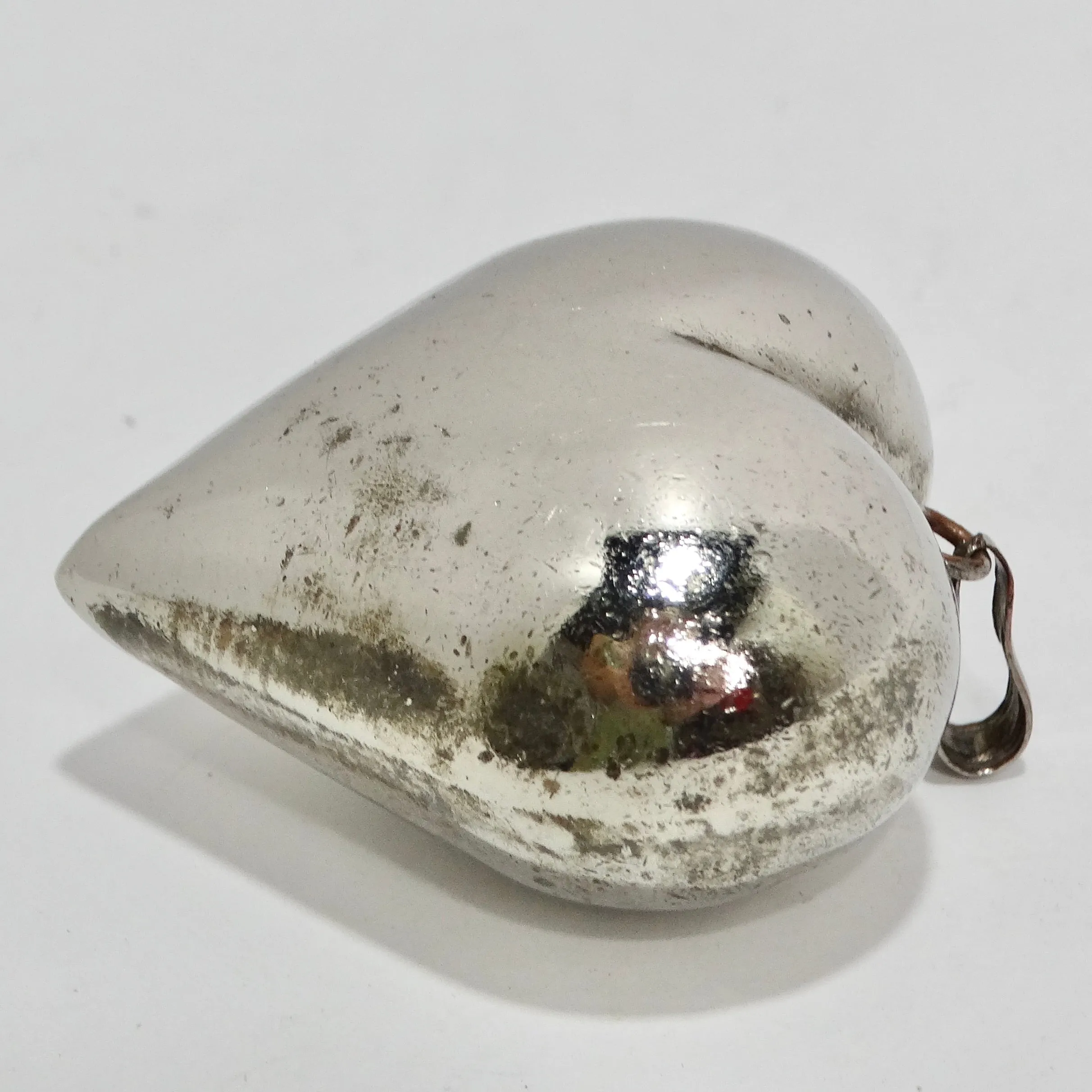 Giant 1970s Silver 925 Heart Pendent