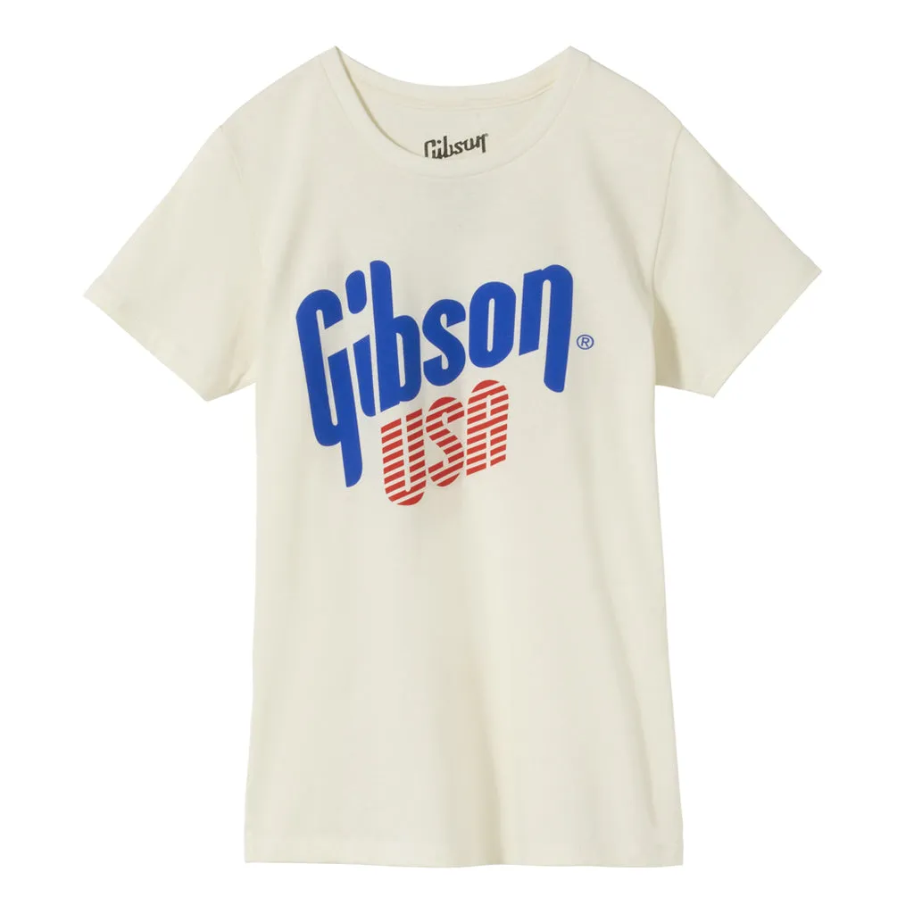 Gibson USA Womens Tee Vintage White Large