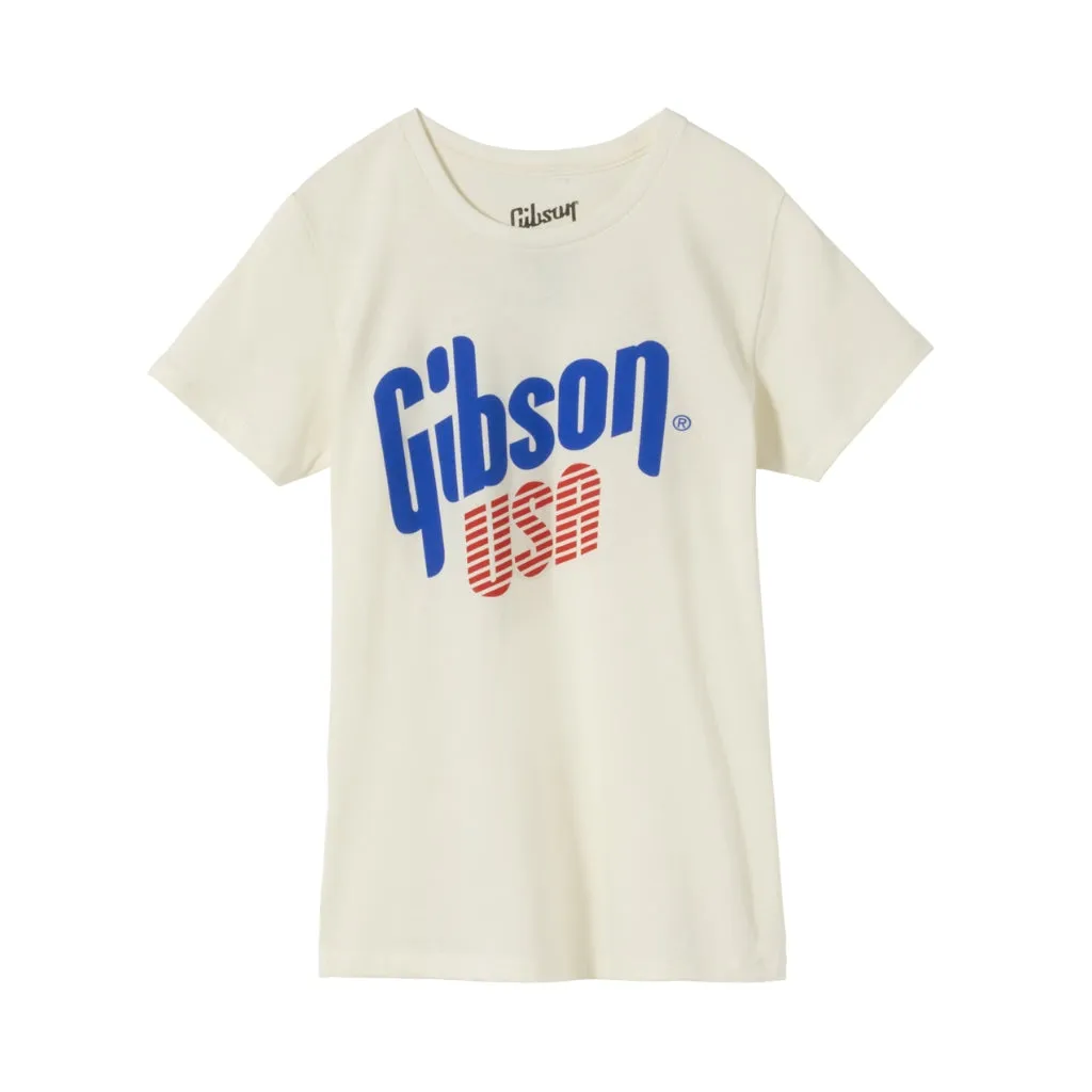 Gibson USA Womens Tee Vintage - White Small