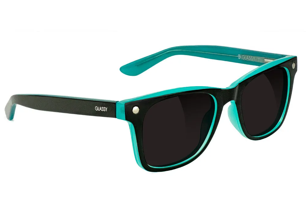 Glassy Harper Premium Polarized Sunglasses - Black/Tiffany
